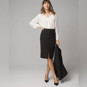 White House black market comfort stretch Black Pencil Skirt 4 NWT